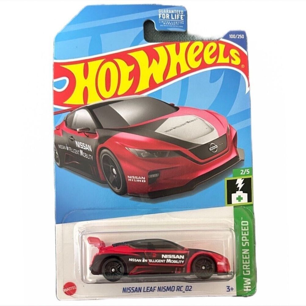 Hot Wheels Nissan Leaf Nismo RC_02 HW Green Speed 2/5‎ 100/250 Red NEW